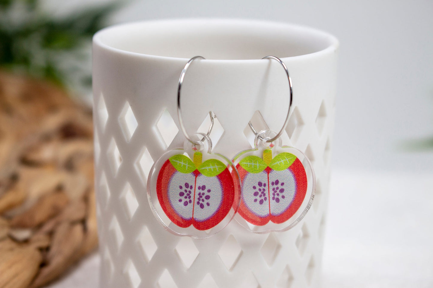 Apple Earrings - Cute Teacher's Gift