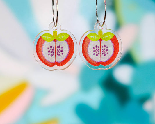 Apple Earrings - Cute Teacher's Gift