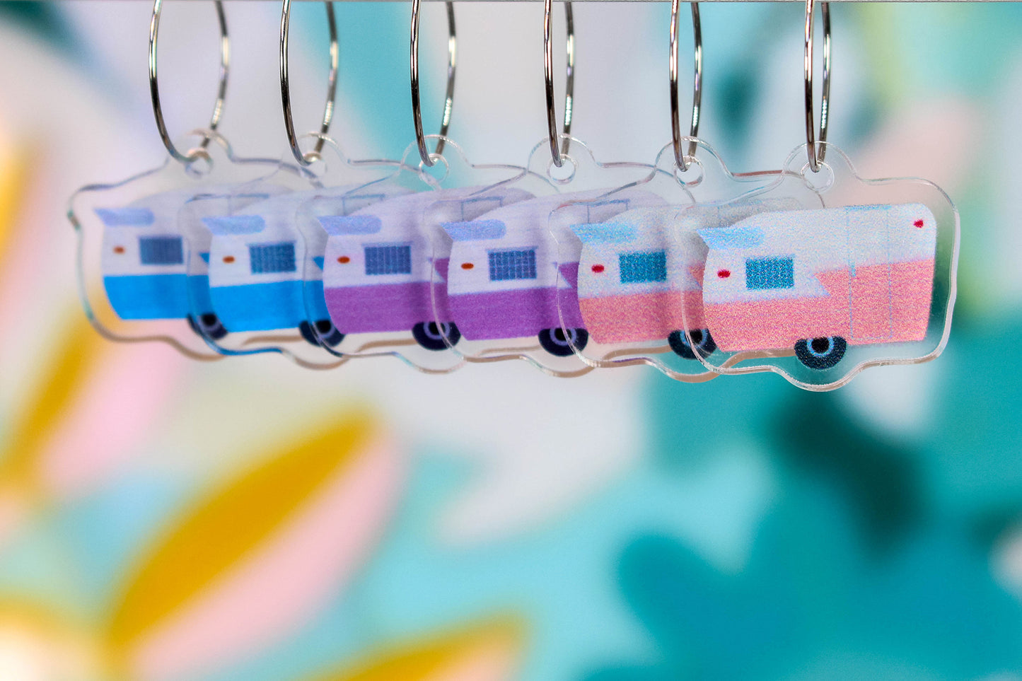 Purple Campers Earrings