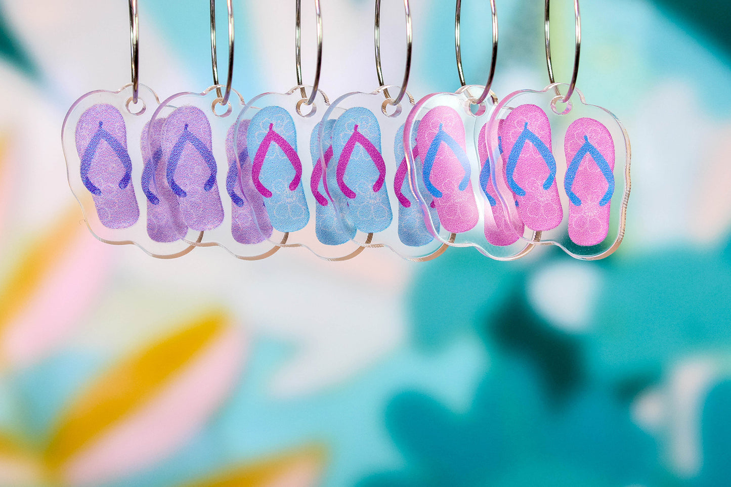 Aqua Blue Flip Flops Earrings