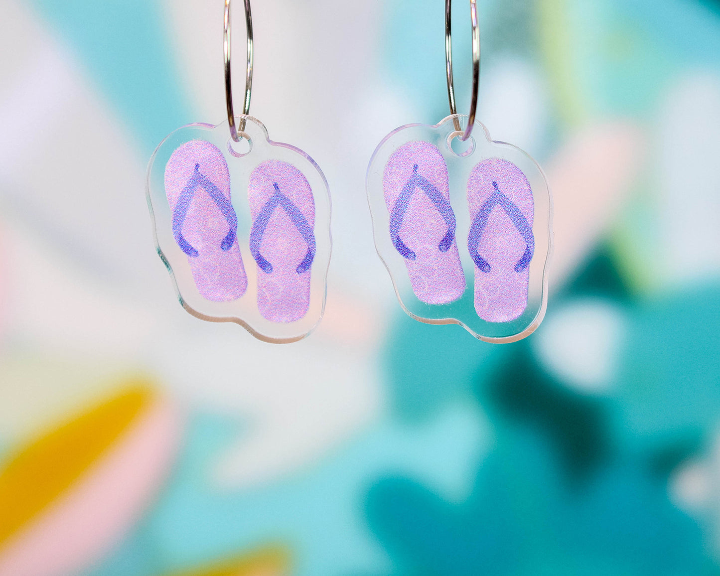 Purple Flip Flops Earrings