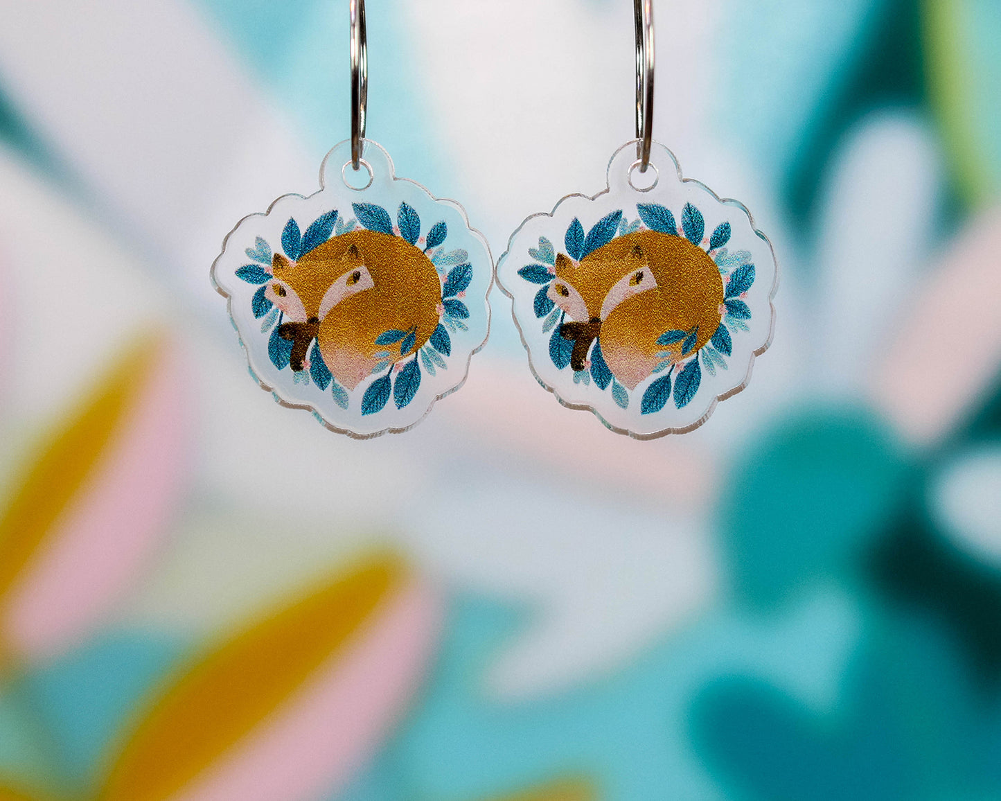Fox in a Den Earrings