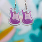 Purple Electric Guitar Earrings