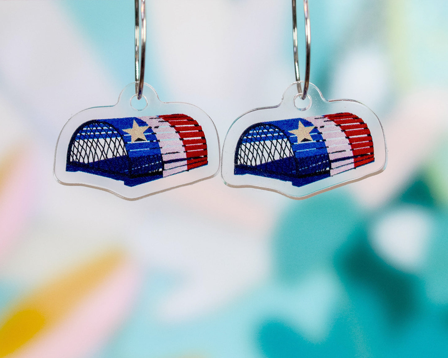 Acadian Lobster Trap Earrings