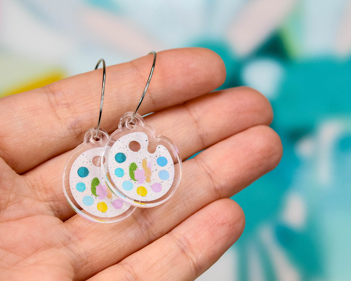 Paint Palette Artist Earrings