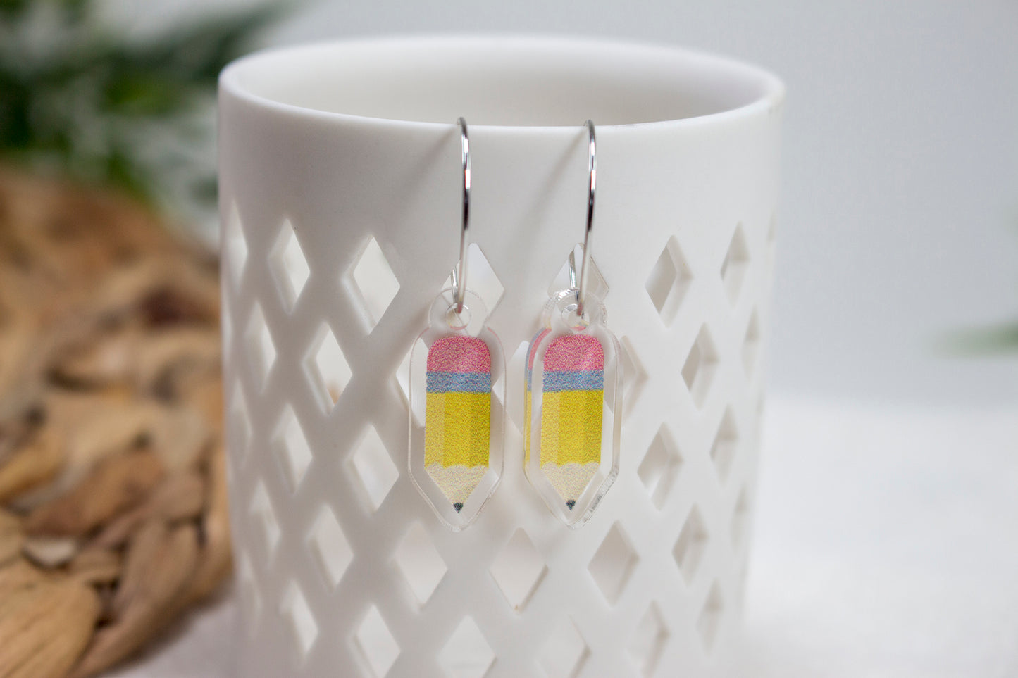 #2 Yellow Pencil Earrings - Teacher Gift