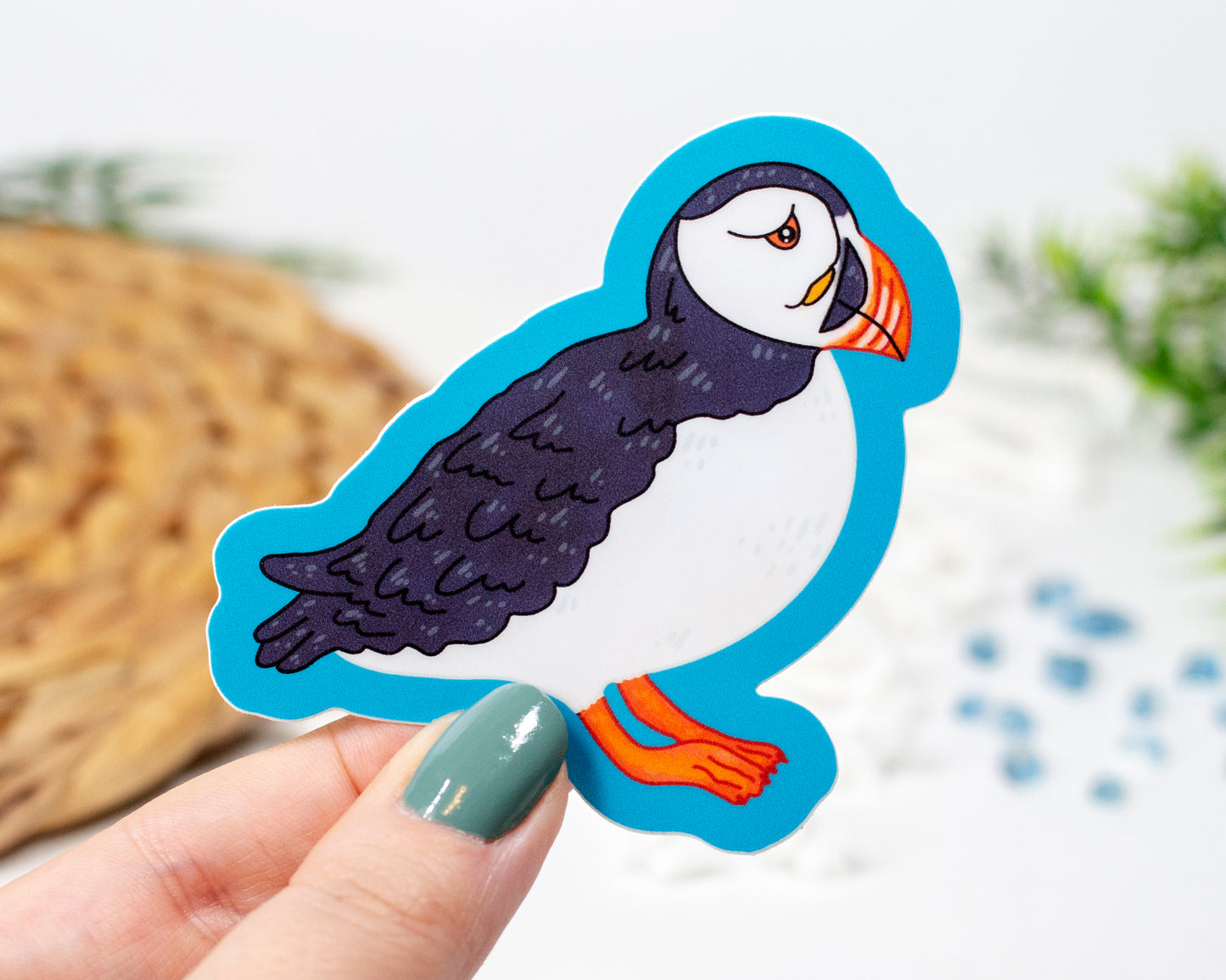 Atlantic Puffin Newfoundland Bird Sticker 3" x 2.75"