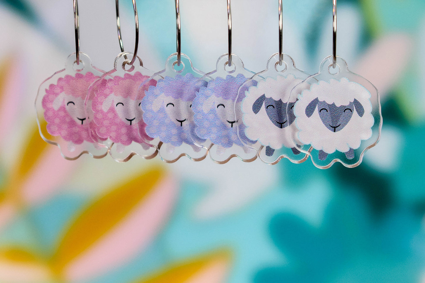 Purple Sheep Earrings