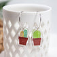 Cactus Pots Mismatched Earrings