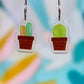 Cactus Pots Mismatched Earrings