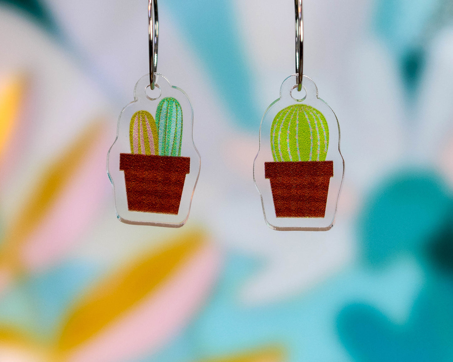 Cactus Pots Mismatched Earrings