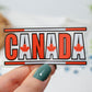 Clear Canada Flag Pride Text Sticker 3" x 1.4"