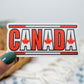 Clear Canada Flag Pride Text Sticker 3" x 1.4"