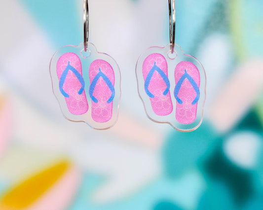 Pink Flip Flops Earrings