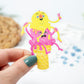 Clear Ice Cream Pals Wacky Character Sticker 2.2" x 3