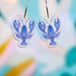 Lucky Blue Lobster Earrings