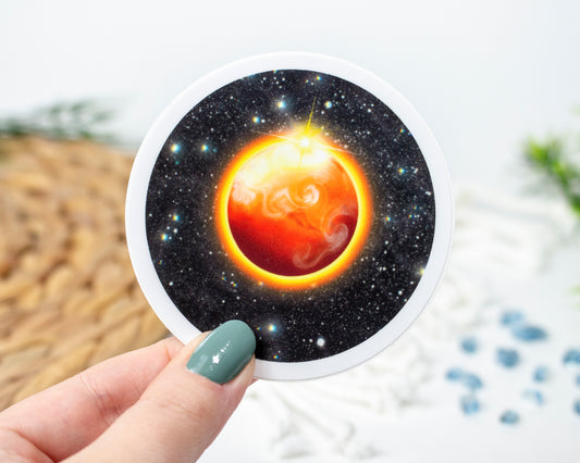 Planet Mars Space Celestial Sticker 3" x 3"