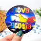 Nova Scotia Canada Night Waters Provincial Sticker 3" x 3"