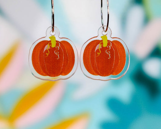 Fall Pumpkin Autumn Earrings