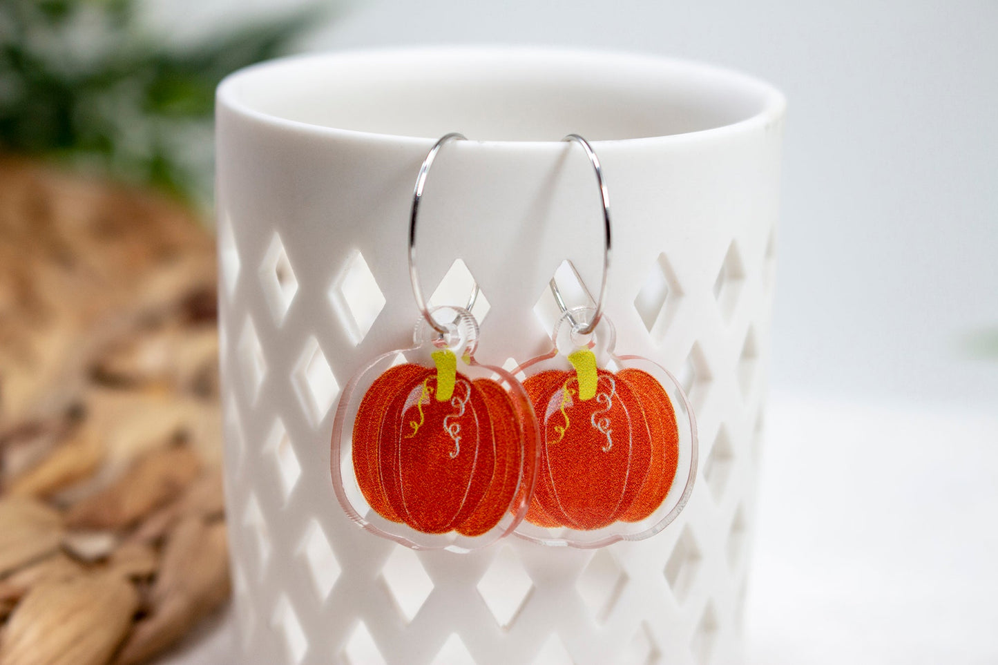 Fall Pumpkin Autumn Earrings