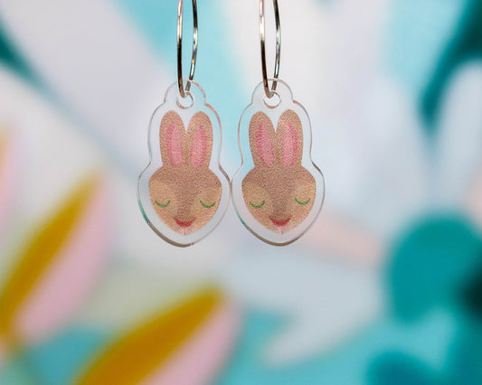 Brown Rabbit Earrings