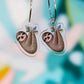 Hanging Three-Toed Sloth Earrings